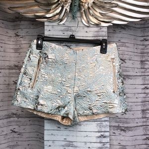 Size 27 F21 EUC High Rise Metallic Shorts